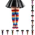 thumbnail image 6 of Womens Knee High Socks for Adult Woman Girls Knee Long Sock Woman Striped High Sock Athletic Halloween Accessories, 6 of 8