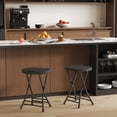 thumbnail image 5 of Wisykoke Folding Stool, Backless 18" Stool, Portable Bar Stool with Handle, Anti-Slip Feet, 600 lbs Capacity, for Bar Kitchen Home Indoor and Outdoor Use, 5 of 8