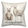 thumbnail image 2 of Creative Products Wooly Cute Llamas 18x18 Spun Poly Pillow, 2 of 3