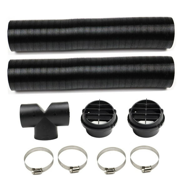 BIBABLYKE Diesels Heater Duct Vent 75mm Diesels Air Parking Heater Pipe Ducting Warm Air Vent Outlet Kits T Shaped Hose Kits
