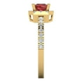 thumbnail image 3 of Clara Pucci 14K Yellow Gold 0.89ct Garnet Halo Ring for Women, 3 of 8