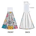 thumbnail image 3 of Yayeee Kitchen Hanging Hand Towels Set of 2 with Loop Bathroom Absorbent Tie Towel, Cute Cat Pattern, 3 of 7