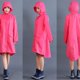 thumbnail image 5 of Inteprter Chubasquero impermeable y ligero para mujer, con capucha, para exteriores, senderismo, chaqueta larga, Poncho Paraguas de lluvia rosa durazno METRO Inteprter JJ13982-06, 5 of 6