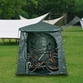 thumbnail image 6 of Bike Tent, PE Bike Shed Bicycle Tent with Storage Bag and Wind-Proof Nails, Heavy Duty Bike Covers Outdoor Storage Water-Proof for Bicycles, Gardening Tools, Backyard Items Green, 6 of 7