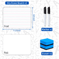 thumbnail image 4 of AGCAN Small Whiteboards with Lines, 2 Pack Double Sided Small Whiteboards, 9x12 Dry Erase Board with Lines, Mini Whiteboard for School, Office, Classroom, Education, Teacher Supplies, 4 of 8