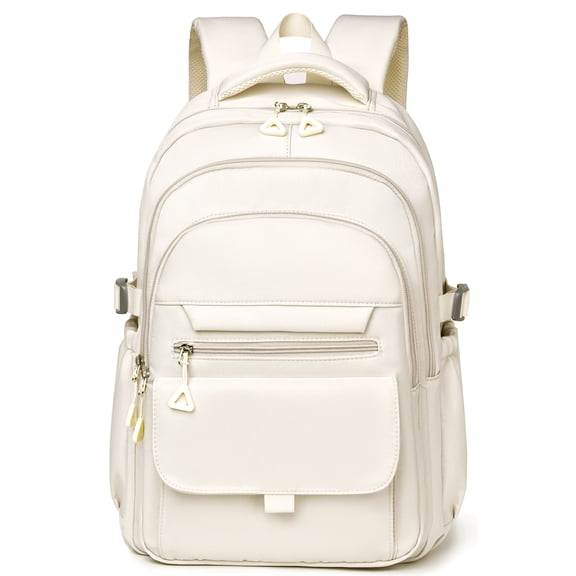 AoDai School Backpack for College High Middle School Fashion Student bag, Cute Aesthetic Teen Bookbag for Teens Women, Beige