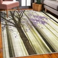 thumbnail image 3 of Autumn Decorative Rug, Picture of a Lonely Tree Leaves on an Abstract Woodland Background Print, Quality Carpet for Bedroom Dorm and Living Room, 6 Sizes, Pale Purple, by Ambesonne, 3 of 4