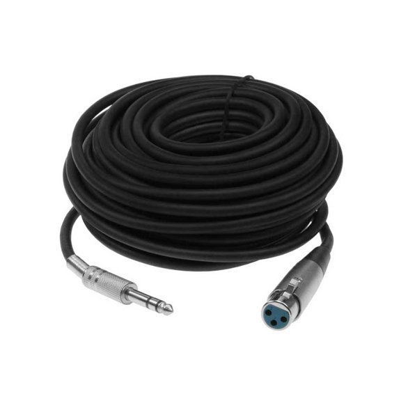 SF Cable XLR 3P Female to 1/4" Stereo Microphone Cable, 15 feet
