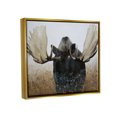 thumbnail image 3 of Stupell Industries Moose Portrait Modern Splash Animals & Insects Painting Gold Floater Framed Art Print Wall Art, 31 x 25, 3 of 9