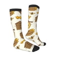 thumbnail image 4 of Lsque Honeycomb And Honey Printed Crew Socks Men's Women's LightWeight Thin Casual Calf Socks ,Knee High Socks,Cotton Socks, 4 of 9