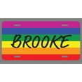 thumbnail image 1 of Brooke Name Pride Flag Style License Plate Tag Vanity Novelty Metal | UV Printed Metal | 6-Inches By 12-Inches | Car Truck RV Trailer Wall Shop Man Cave | NP1933, 1 of 1