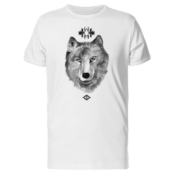Wolf Head Sumi-E T-Shirt Men -Image by Shutterstock, Male 4X-Large