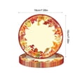 thumbnail image 3 of 32PCS Autumns Thanksgiving Disposable Tableware Set, Multicolor Paper Plates Cups Napkins, Fall Maple Leaf Pumpkin Printed Dinner Party Supplies, 7", Lazyguy, 3 of 6