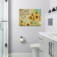 thumbnail image 6 of Farmhouse Sunflower Just Breathe Wall Art Yellow Butterfly Floral Pictures Wall Decor Canvas Prints Framed Painting Artwork for Bathroom Kitchen Bedroom Living Room Office 16"x12", 6 of 6
