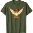 thumbnail image 1 of Cute Cool Flying Owl Bird of Night Hooter Owlet Owleez Bird T-Shirt, 1 of 1