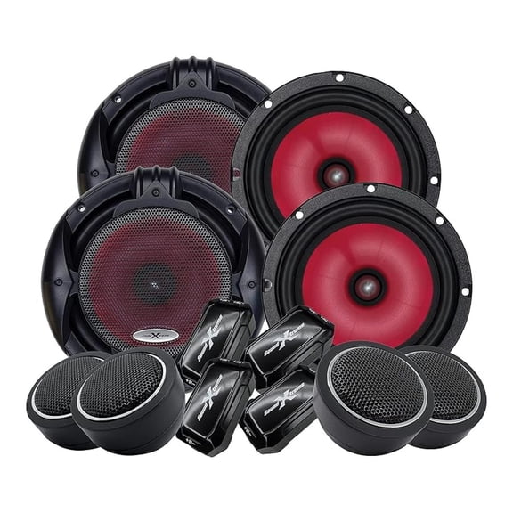 2 Pairs – SoundXtreme 1000W 6.5-Inch 2-Way Car Audio Component Speaker System 6-1/2in Car Audio Speaker for Car, ATV, RV, Motorcycle, Boat