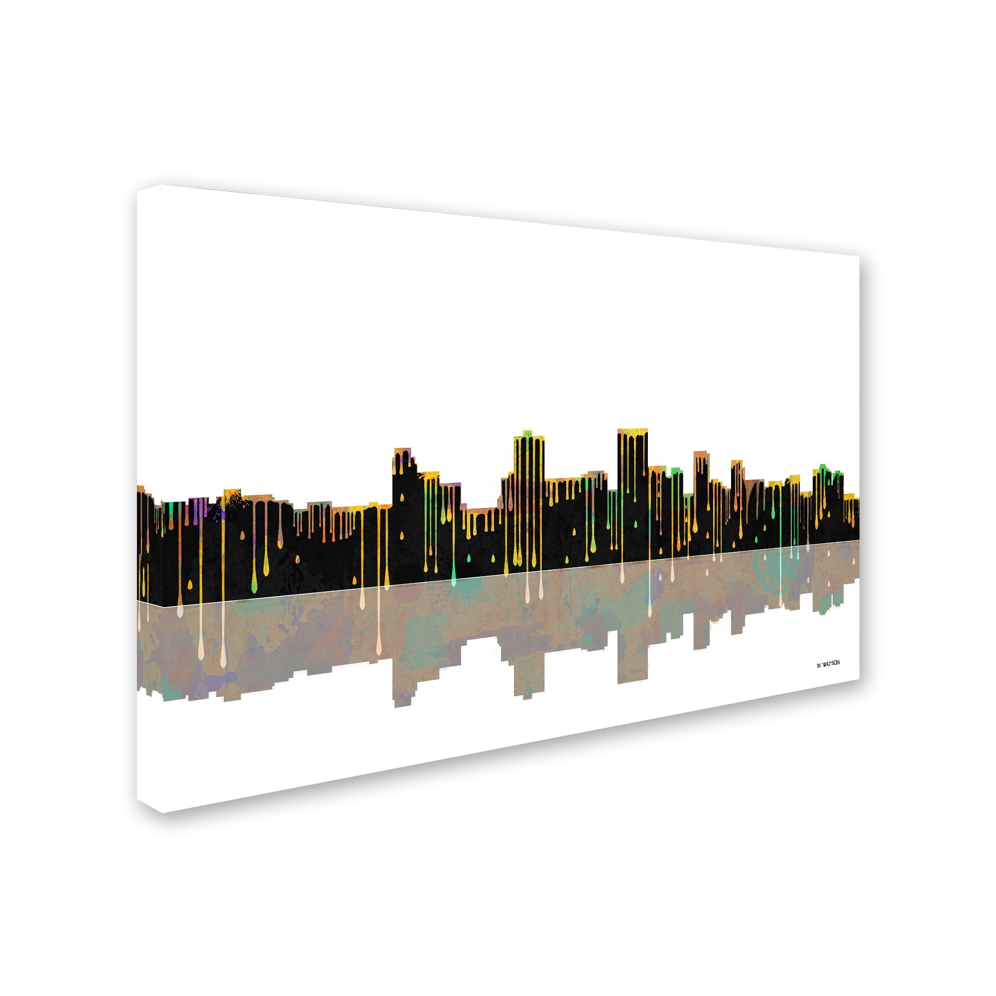 Trademark Fine Art "Anchorage Alaska Skyline 2" Canvas Art by Marlene Watson