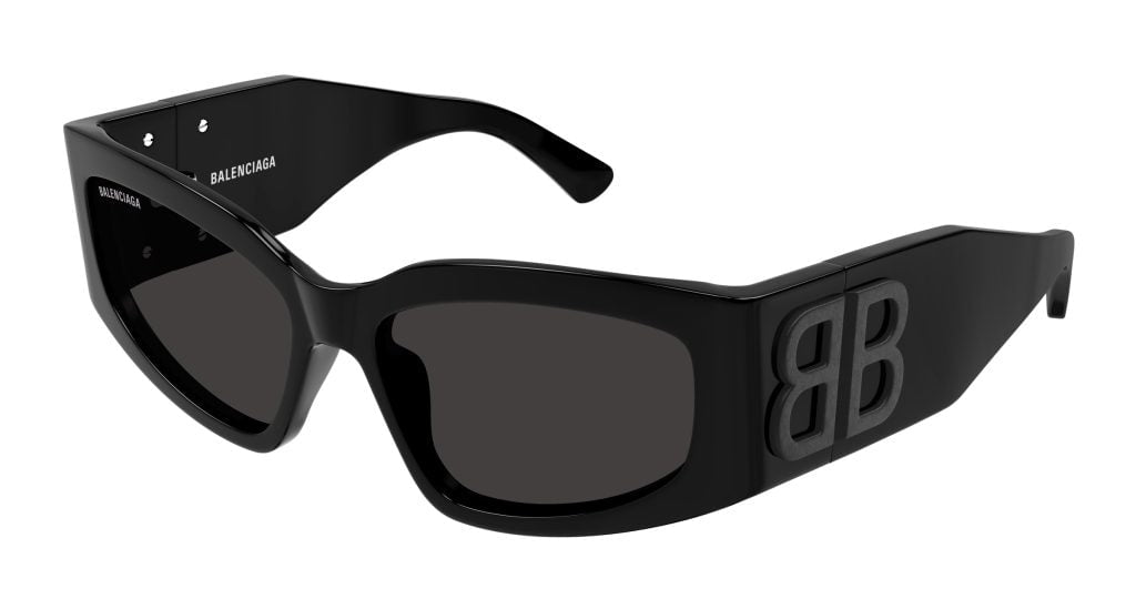 サングラス BALENCIAGA Balenciaga - BB0321S - 001 black black grey Balenciaga BB0321S-001 57mm New Sunglasses - Walmart.com