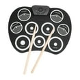 thumbnail image 1 of Tambour Enroulable, Ensemble de Tambour Électronique Portable 10 Rythmes Prise 3.5mm 9 Pads d'Entraînement pour Enfants, 1 of 7