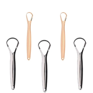 RAGUPEL 5Pcs Tongue Scraper,Metal Tongue Scraper for Oral Care,Bad Breath Treatment for Adults,Multicolor