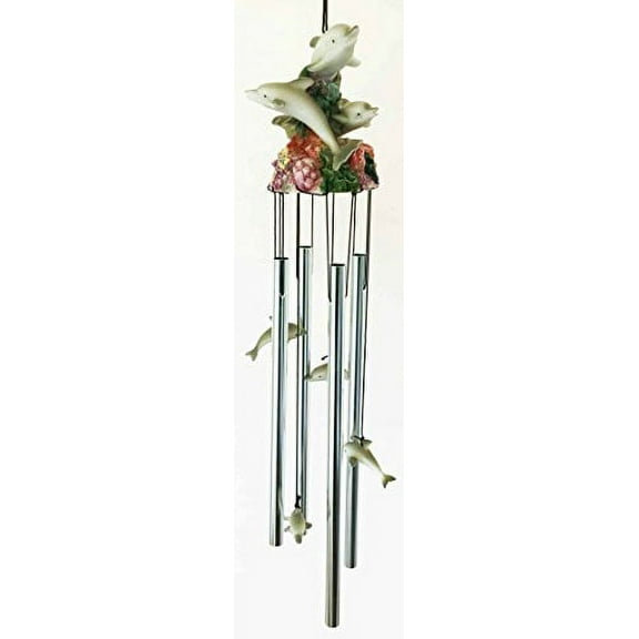 Ocean Coral Marine Dolphin Family Resonant Relaxing Wind Chime Garden Patio