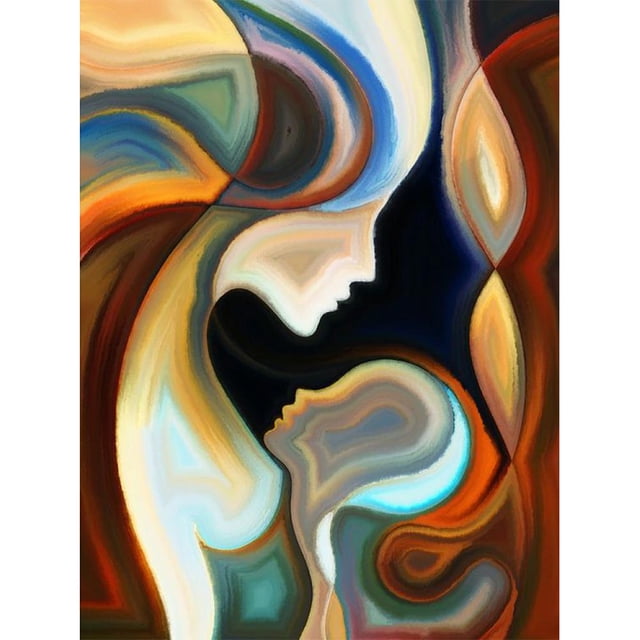 Pintura de diamantes 5D Wdftyju mujer abstracta bordado artesanal 30 X 40 cm