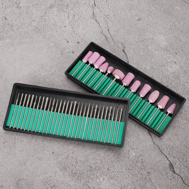 Brocas para uñas BuyWeek Accesorio para máquina de pedicura con aguja 12 piezas + 30 piezas