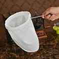 thumbnail image 4 of Reusable Stainless Steel Handle Cotton Cloth Strainer Coffee Tea Mesh Filter Bag, 4 of 8