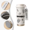 thumbnail image 4 of CUITING Tasse à Café Isolée avec Couvercle Réutilisable Tasse de Voyage Anti-Fuite avec Couvercle Étanche Gobelets à Café en Acier Inoxydable à Double Paroi (Beige 510ml/18oz), 4 of 8