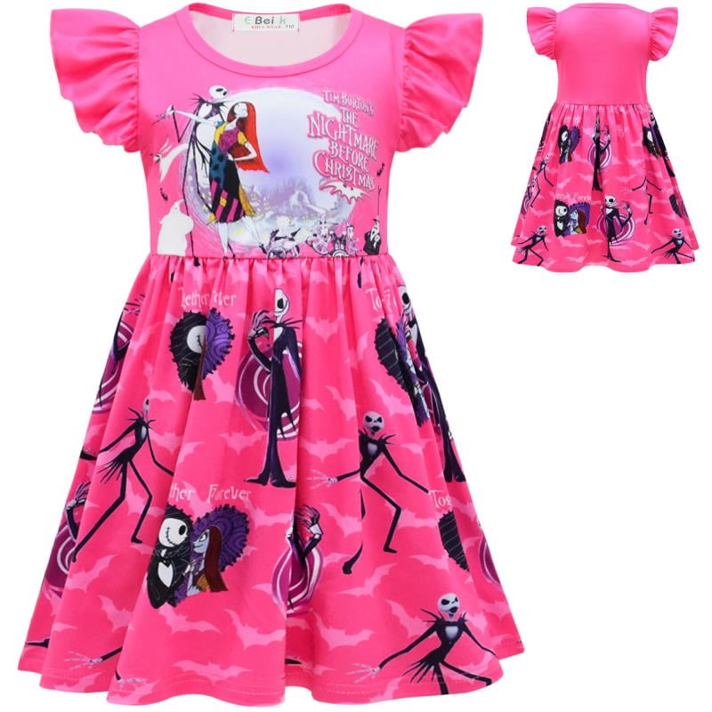 Kids Girls Sally‘s Costume Halloween Dress Cosplay Party Outfit 38T