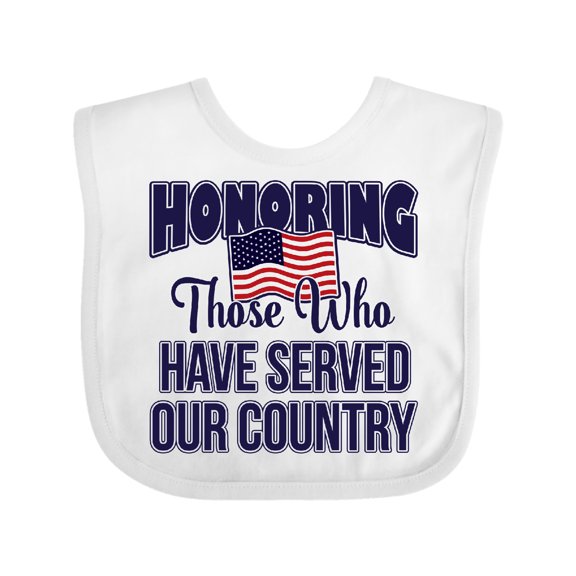 Inktastic Veterans Day Military Honoring Those Who Serve Boys or Girls Baby Bib