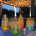 thumbnail image 4 of Kits de Torches de Table pour Pot Mason, 4 Mèches en Fibre de Verre Longue Durée, Couvercles en Acier Inoxydable Inclus, Torche pour Lampe à Huile Extérieure, 4 of 4
