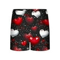 thumbnail image 6 of Valentine's Pajamas for Women Heart Printed Casual Lapel Button Short Sleeve Blouse And Short Pants Pajama Sets, 6 of 8