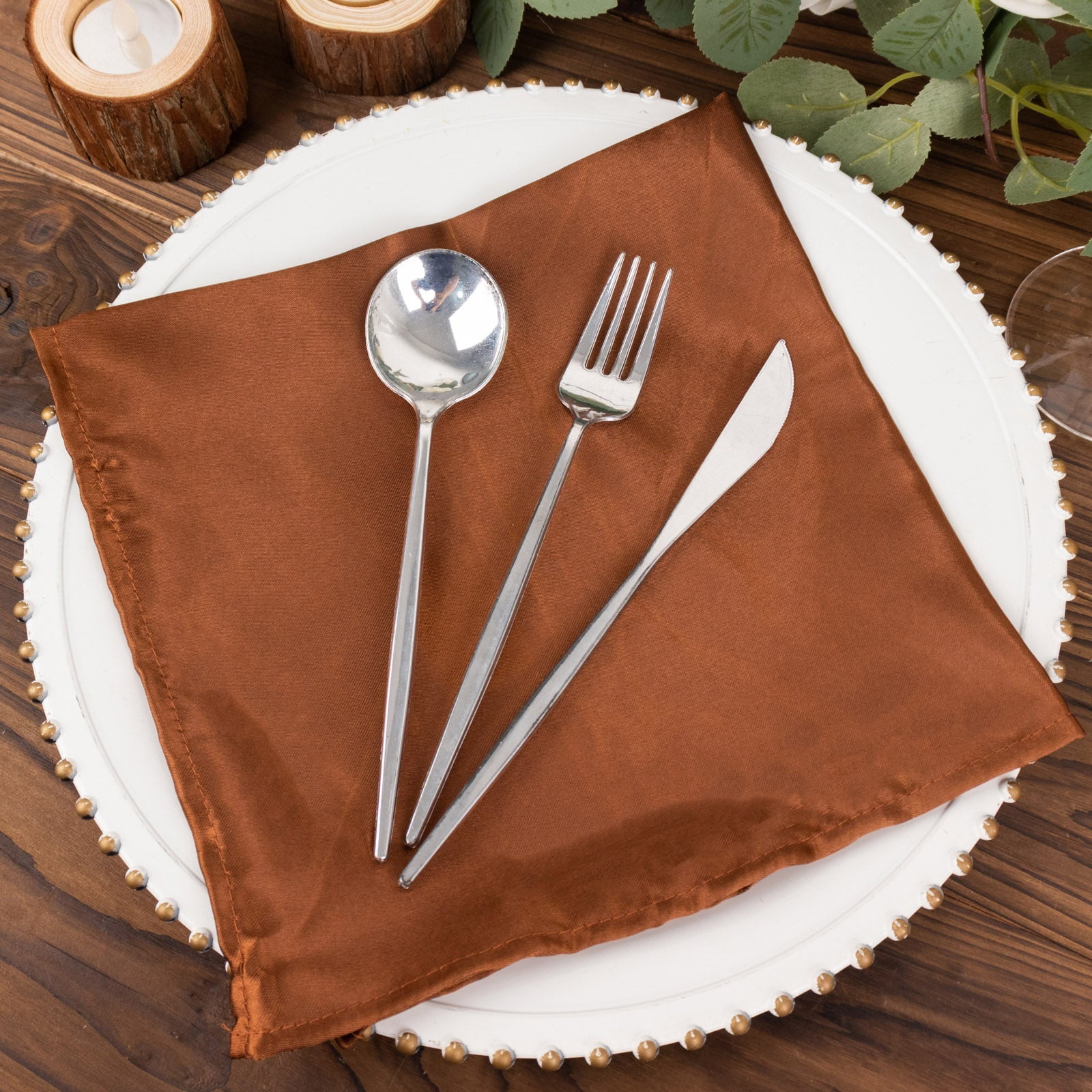 Brown linen napkins set / Cloth bridal shower napkins bulk / - Inspire  Uplift