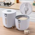 thumbnail image 4 of PET ABS Rice Bucket Wide Mouth Replacing Boxes Odorless Mothproof Moistureproof Sealed Dispenser Storage Box Container with Lid Small Blue, 4 of 9