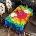 thumbnail image 2 of Colorful Rainbow Tie Dye Spiral Pattern Rectangle Tablecloth 60"x120",Waterproof Polyester Rectangle Table Cloth, Wipeable Spillproof Polyester Tablecloth for Dining, Camping, Indoor and Outdoor, 2 of 6