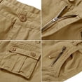 thumbnail image 4 of Omthaka Women's Cotton Casual Multi-Pockets Relaxe-Fit Twill Bermuda Cargo Shorts, 4 of 9