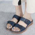 thumbnail image 2 of WILLBEST Sandalias De Mujer De Verano De Europa Y Estados Unidos, Sandalias Casuales Con Hebilla Y Punta Abierta, Sandalias De Cuña Retro Ligeras, 2 of 9