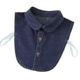 thumbnail image 2 of 2026 New Denim False Collar For Girls,Denim Collar,False Collars For Ladies Denims,The Layering Essential (Dark Blue), 2 of 6