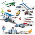 thumbnail image 2 of Juegos de pasajeros de avión de ciudad, Kits de estación de Aeropuerto de Terminal de amigos, modelo de helicóptero, bloques de construcción, juguetes de construcción para niños, 2 of 4
