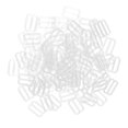 thumbnail image 1 of 100 Pieces Bra Strap Adjustment Adjuster Slider Buckle Hooks Bikini Fastener - Clear, 15mm, 1 of 8