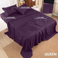 thumbnail image 2 of Juego de sábanas Utopia Bedding Queen de microfibra cepillada, color morado, 2 of 7