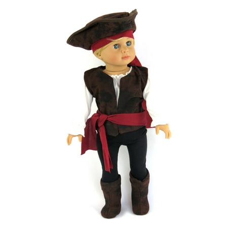 Boy- Pirate Buccaneer 7PC. Halloween Costume -Fits 18