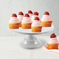 thumbnail image 4 of Soporte para tartas redondo de hierro de 12 pulgadas, pedestal para tartas, soporte para postres, bodas, fiestas de cumpleaños, blanco, blanco, 4 of 5