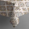 thumbnail image 2 of Boho Bohemia Flower Rectangle Tablecloth 60"x120",Waterproof Polyester Rectangle Table Cloth, Wipeable Spillproof Polyester Tablecloth for Dining, Camping, Indoor and Outdoor, 2 of 6