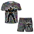 thumbnail image 1 of Graphic T-Shirt Young Children Clothes Boys Kids Set Spiderman 3D Printing Children's Boy Clothing Children clothes Two-piece12T Gong Bohan LED, 1 of 2