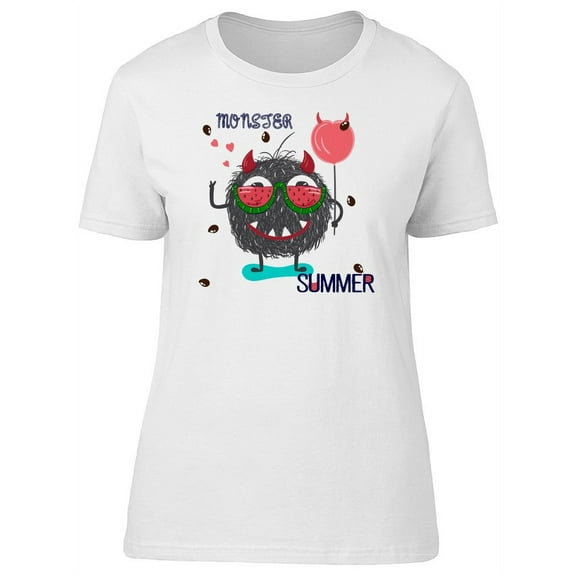 Furry Monster With A Balloon T-Shirt Women -Image by Shutterstock, Female x-Large