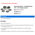 thumbnail image 2 of Rear Shock Mount - Compatible with 1979 - 1997 Honda Accord 1980 1981 1982 1983 1984 1985 1986 1987 1988 1989 1990 1991 1992 1993 1994 1995 1996, 2 of 2