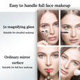 thumbnail image 2 of SHYKNYU Foldable Mini Compact Led Makeup Mirror With Light Vanity Pocket Magnifying 5X Black Cosmetic Portable Mirrors Travel P8L0, 2 of 8