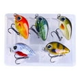thumbnail image 3 of 5 uds Mini Crankbait Cola Cebo duro Swim cebo de pesca Artificial Estilo C, 3 of 8